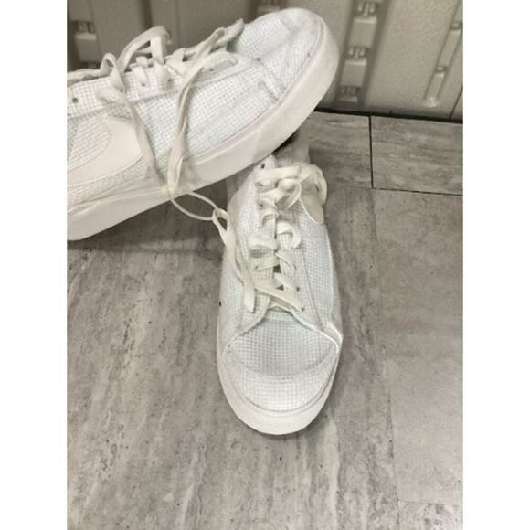 ~Nike Blazer Low Platform ESS Woven White Low-top Stylish Sneaker NEW size 12 - Picture 4 of 7